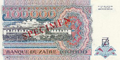 Beschrijving achterzijde: SPECIMEN